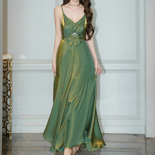 Hot Sale Irregular Sleeveless Satin Loose Maxi Ladies Clothing Dresses Elegant Long Party Evening Dresses for Women