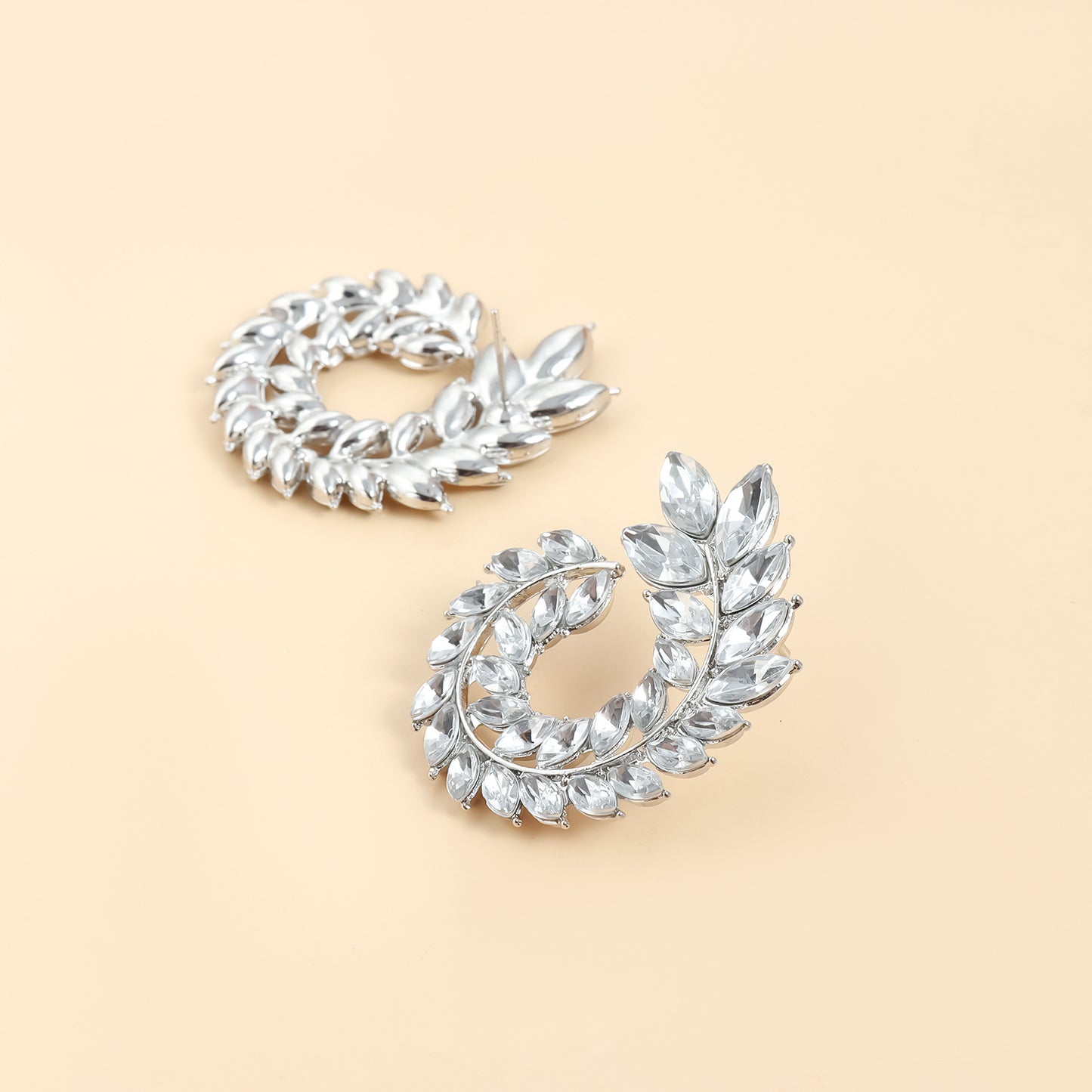 Grace Jewelry Customizable Ins fashion exaggerated sparkling diamond earrings 925 Sterling Silver Earrings