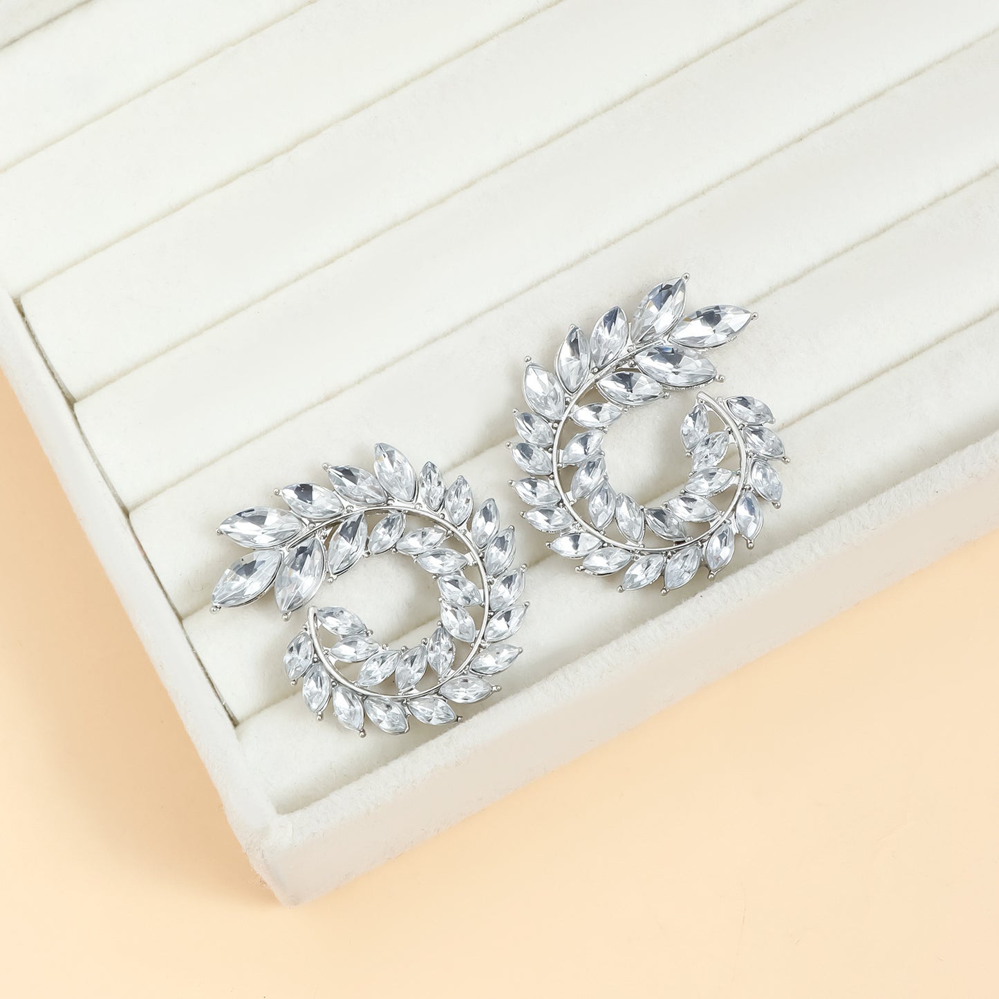 Grace Jewelry Customizable Ins fashion exaggerated sparkling diamond earrings 925 Sterling Silver Earrings