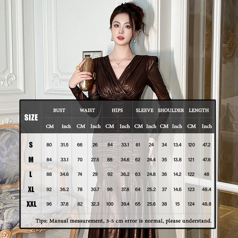 High End Women's Evening Dress Spring New V Neck Lace Slim Fit Casual Party Long Mermaid Dress