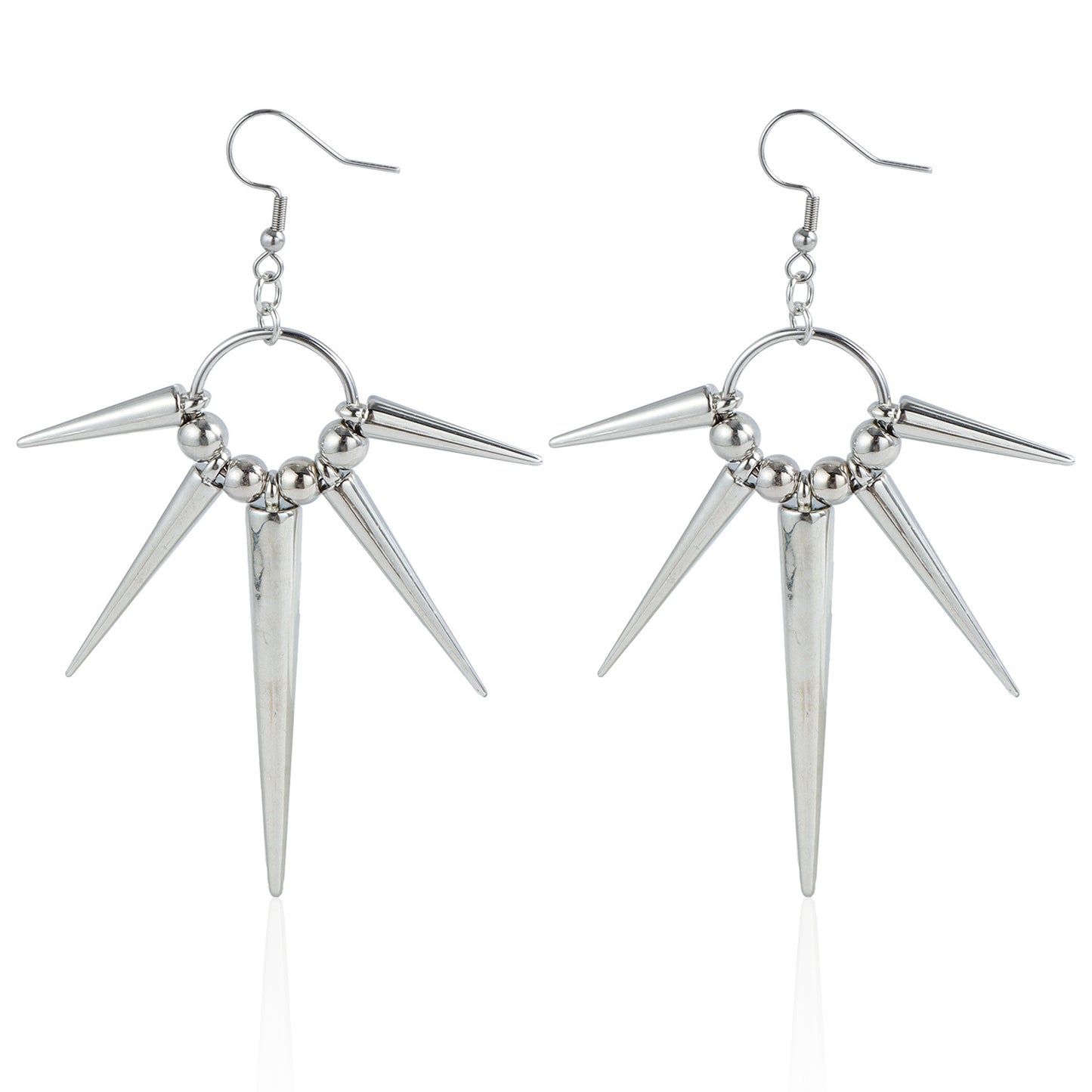 Punk personality earrings trendy and cool Irregular geometric earrings for men and women silver earrings