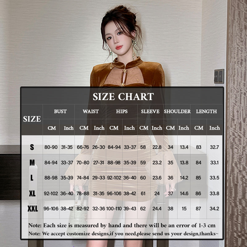 2025 Spring New Women's Casual Velvet Mini Ruched Clubwear Sexy Flare Long Sleeve Short Dress for Ladies