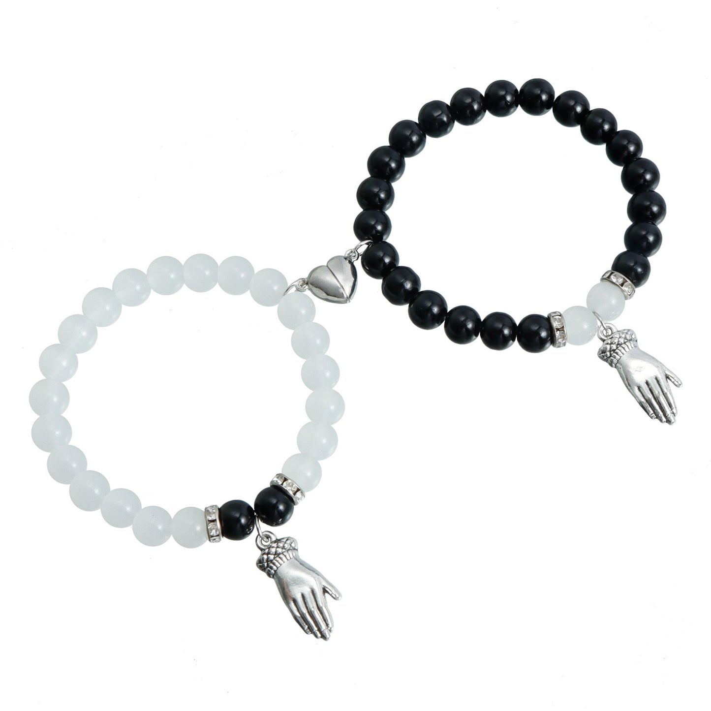 Hot Sale Jewelry Crystal Beads Valentine's Day Good Friends Fine Chain & Link Couple Bracelets Friendship Bracelets for Man