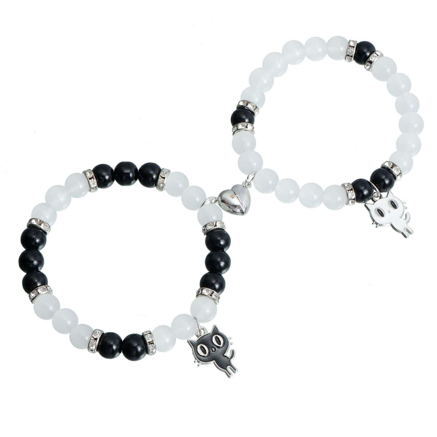Hot Sale Jewelry Crystal Beads Valentine's Day Good Friends Fine Chain & Link Couple Bracelets Friendship Bracelets for Man